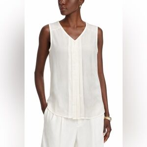 RW&CO - Ivory Sleeveless Blouse Minimalist Flowy Chic Top XS